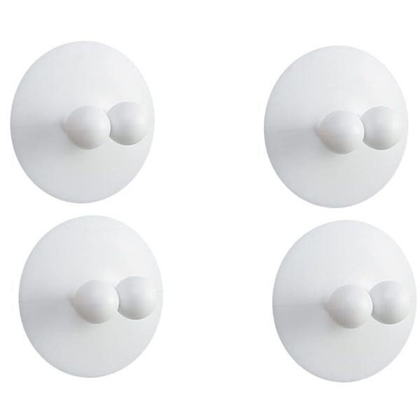 GripBrush Suction Cup Toothbrush Bathroom Organizer Razor Holder 4 Pack