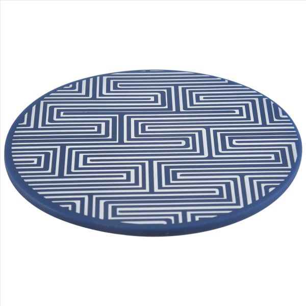 6Pcs Drink Coasters Round Silicone Rubber Cup Pad With Storage Box