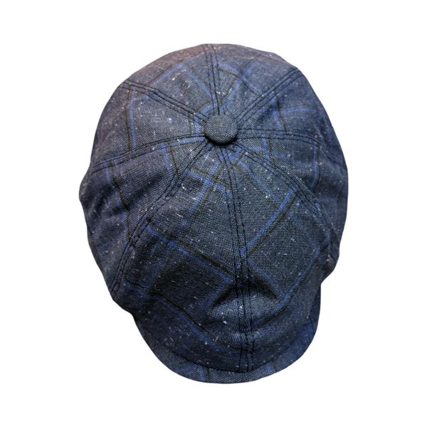 100 % Cotton Blue Newsboy Cap with Speckled Finish