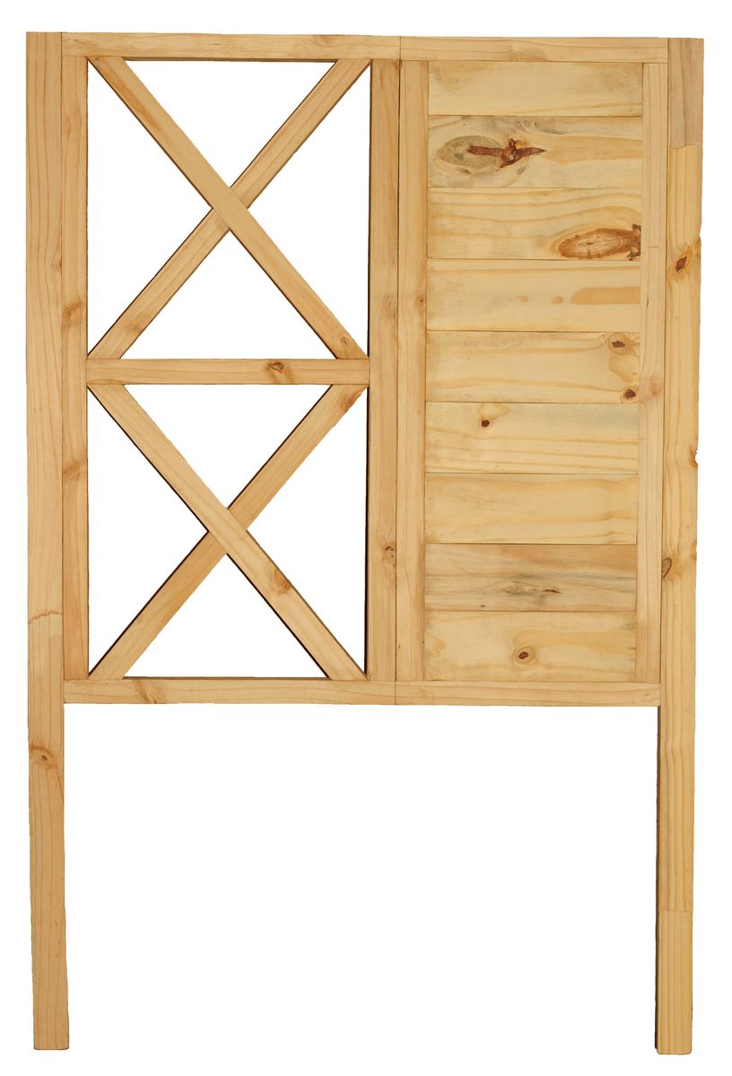 GC Headboard combined "X" & Horizontal Slats. Unpainted or Mariner