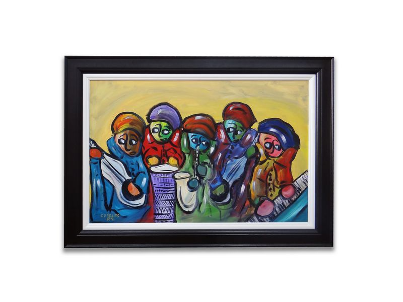 Exclusive Home Decor-Funny Musicians (Framed Fine Art Painting)114cm x144cm