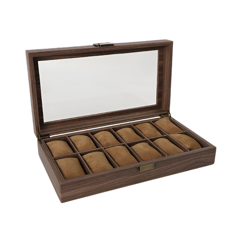 12 Slot Wooden Glass Display Watch Box Shop Today. Get it Tomorrow takealot