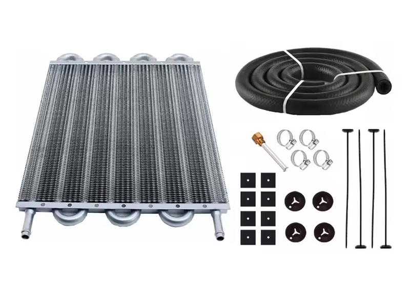 Aluminum Universal Oil Cooler Kit - Auto &amp; Manual Transmission Radiator