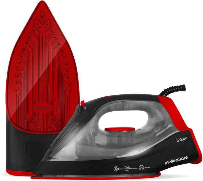 Mellerware - Iron /Steam Iron /Dry Non-Stick Black (250ml) 1200W "Glide II