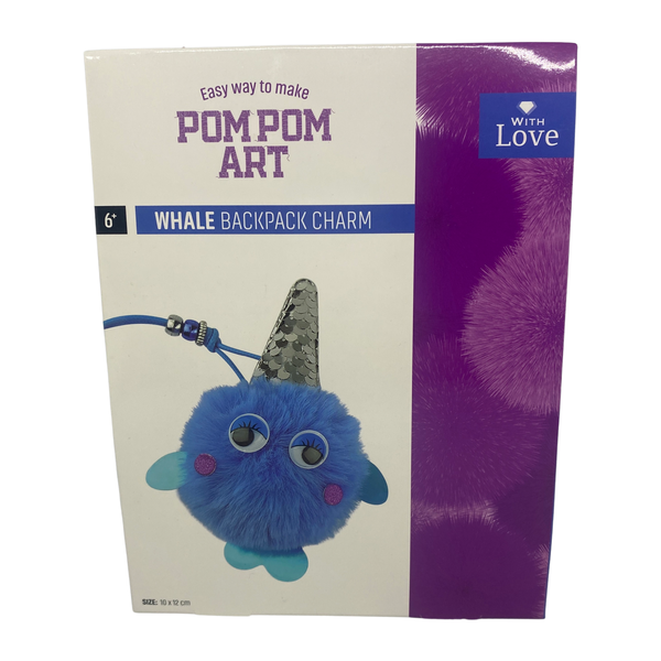 Pom Pom Art - Whale Backpack Charm DIY