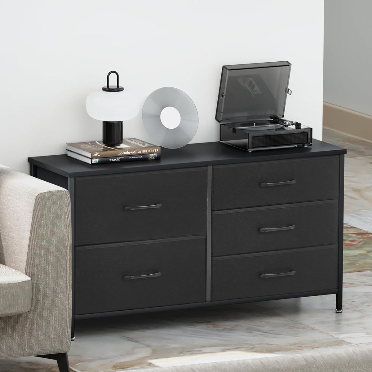 Storage Cabinet 4 Chest of Drawers Fabric Dressing Table Closet Organizer