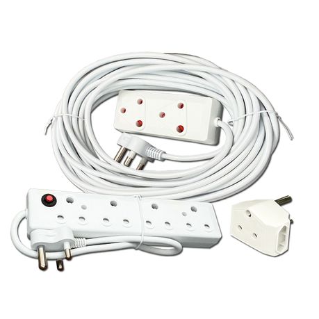 Everlotus Extension Cord 15M Bundle With 4 Way Red Multiplug And 1 Adapter, Shop Today. Get it Tomorrow!