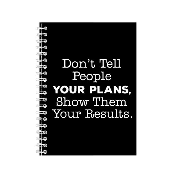 Results A5 Notebook Spiral and Lined Motivational Saying Graphic Notepad169