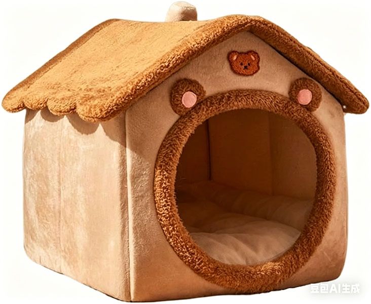 Dog House Dog Bed with Cover Cave with Non-Slip Bottom