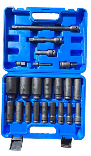 Deep Impact Socket Set With Extensions - 22 Piece