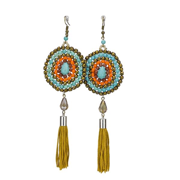 Dimzique Jewellery - Handmade African Beaded Earrings - Multi-Coloured