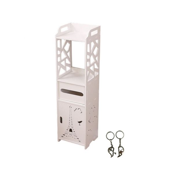 Multi-Purpose Adjustable Shelf With Toilet Paper Holder RA-107
