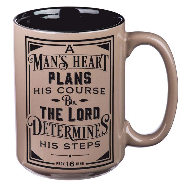 Mug Ceramic a Man's Heart - Prov 16:9