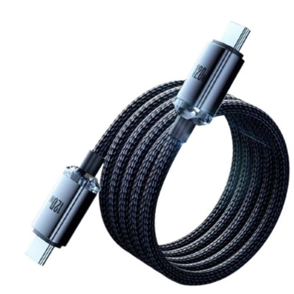 1M 120W 6A Fast Charging Cable - Type-C to Type-C Data &amp; Charger Cord