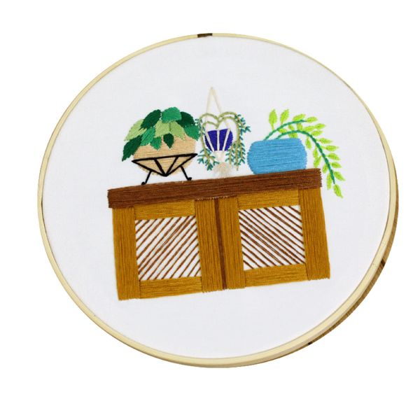 Sewing Cross Stitch Embroidery Starter Kit Cactus