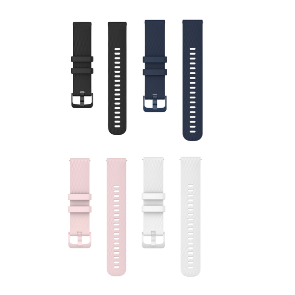 4-Pack Universal 22mm Silicone Watch Bands