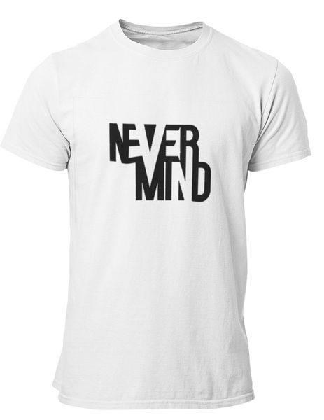 PepperSt Mens White T-Shirt - NeverMind