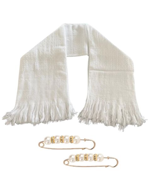 Makoti Bridal Shawl Tshwane Tradition &amp; 2 Pearl Blanket Pins