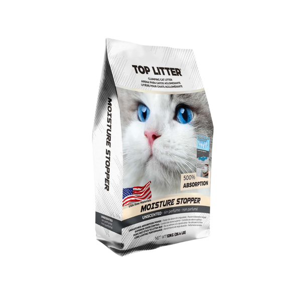 Top Litter Clumping Cat Litter - Ultra Absorbent - 12kg