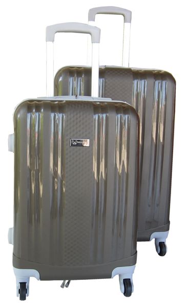 Mooistar Unbreakable Travel Luggage 2 Piece Suitcases-Brown