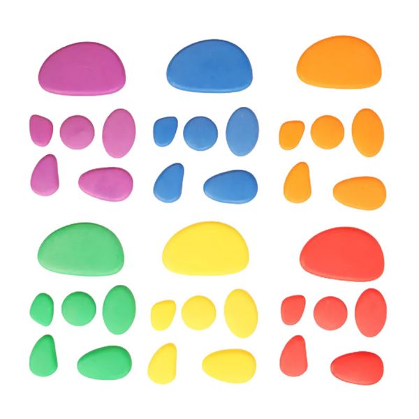 36 Piece Children's Playing Colorful Stones KQ-7