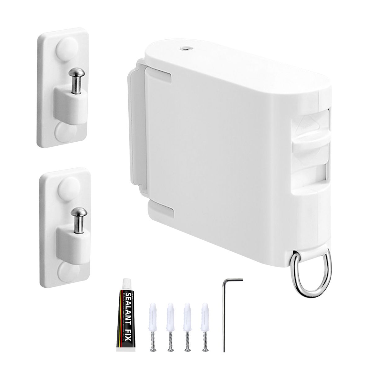 Mix Box Retractable 4m Single Clothesline Washing Line for Indoor & Outdoor