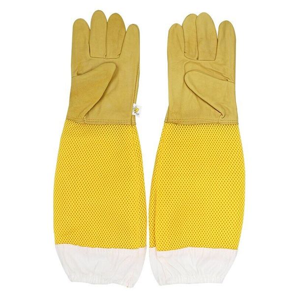 Garden Hobby Outdoor Protective BeeKeeping Ventilated Anti-Bee Pair Gloves