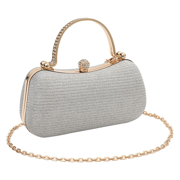 Women's Felt Evening Clutch Bag with Shoulder Chain