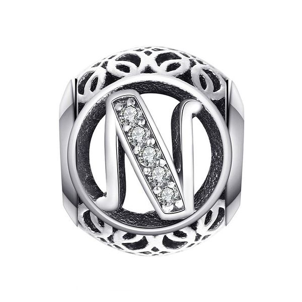 Vintage Letter N Charm