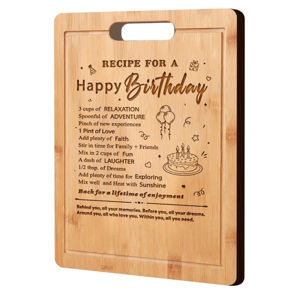 Happy Birthday Gifts for Women Bamboo Cutting Board for Women Mom Sister