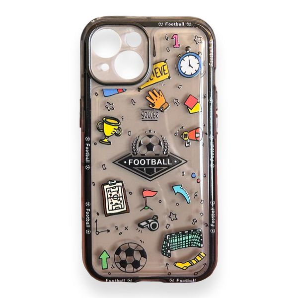 AMA Soccer Pattern Protective Silicon Case For iPhone 14 Pro Max