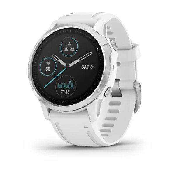 Garmin fenix 6s Outdoor Smartwatch (42mm) - Silver with White Band