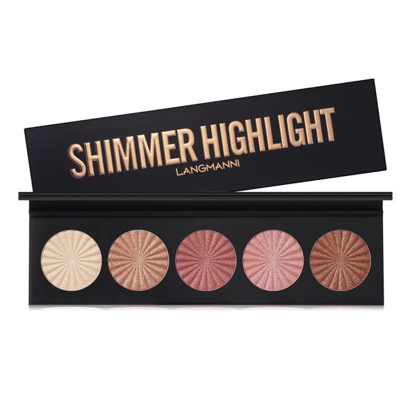 Highlighter Powder Palette, Makeup Facial Bronzers Illuminator Palette