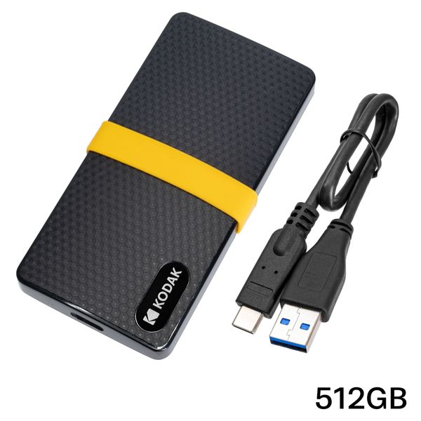 Kodak 512GB Portable SSD External Hard Drive X200 Series | EKSSD512GX200K