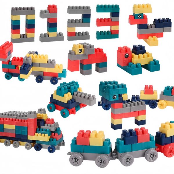 416PCS Kids Creative Bricks, Educational Stack &amp; Build Toy, Travel Box