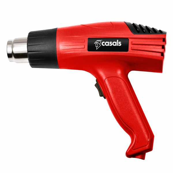 Casals Heat Gun With 4 Piece Nozzles Plastic Red 2 Speed 2000W