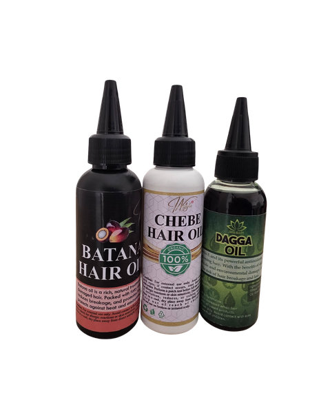 100% Raw Batana Hair Oil, Chebe Hair Growth Oil and Cannabis Hair Oil