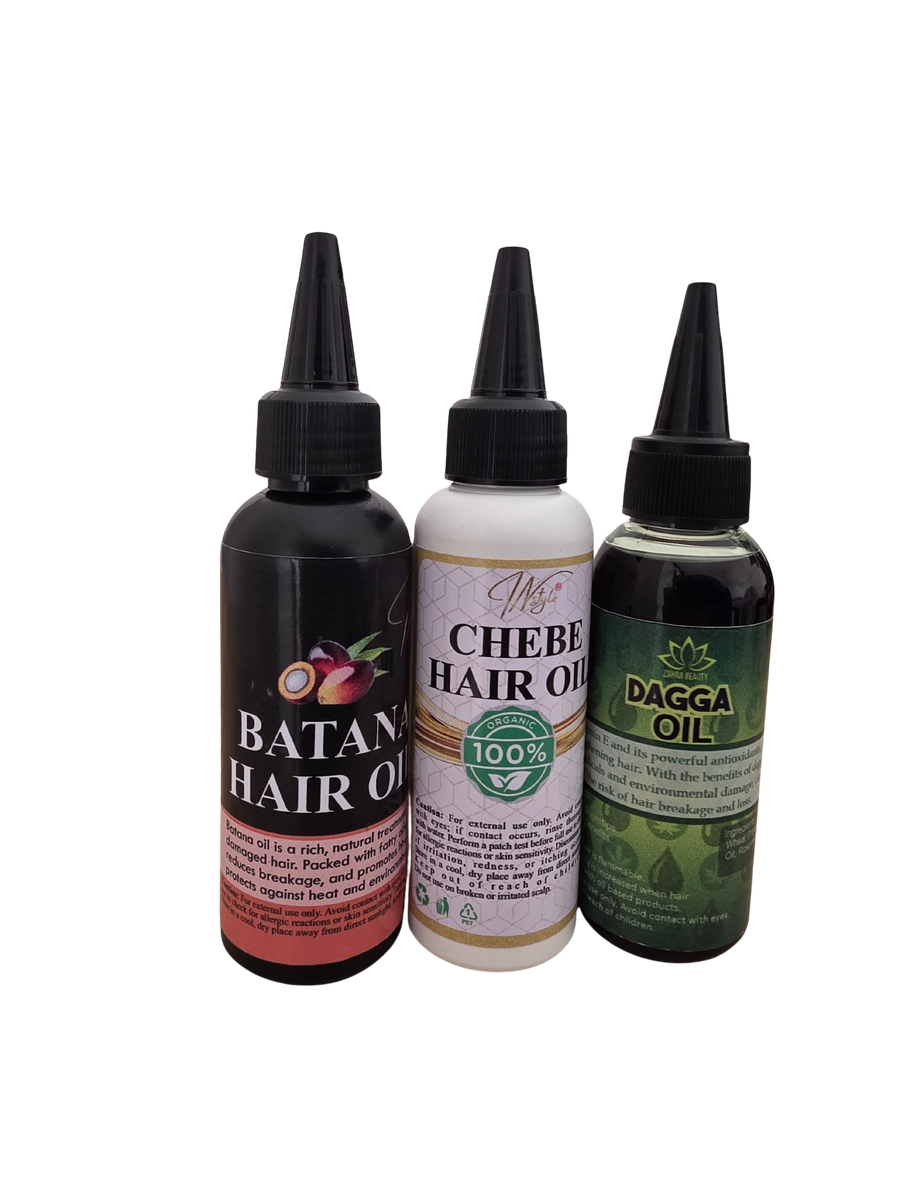 100% Raw Batana Hair Oil, Chebe Hair Growth Oil and Cannabis Hair Oil