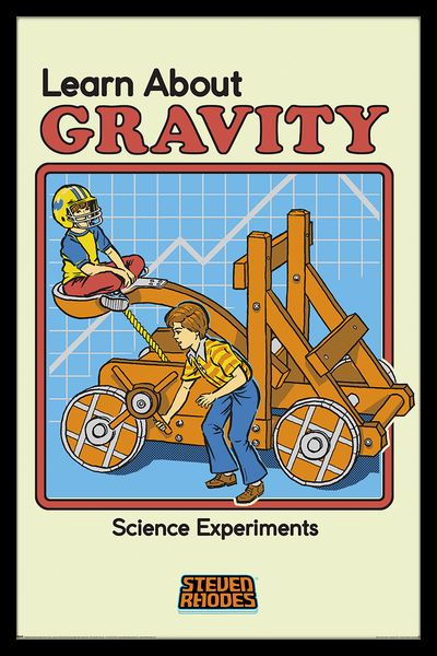 Steven Rhodes (Gravity) Poster with Black Frame