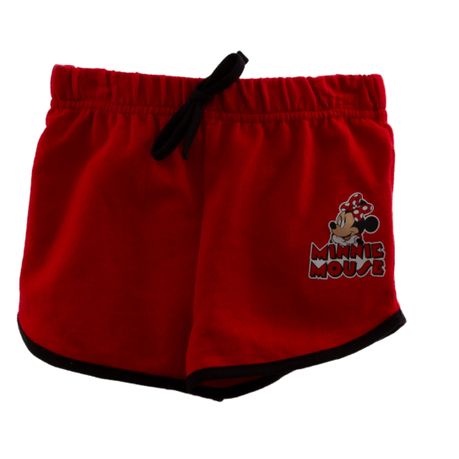 red jogger shorts
