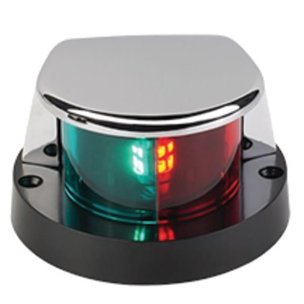 Seaflo Bi-Colour Horizontal Marine Bow/Navigation Lamp - Chrome-Plated Zinc