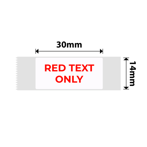 Niimbot - D11/D101/D110/H1S - 14×30mm - 195 Labels - White - Red Text