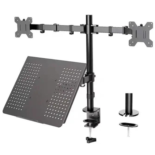 Dual Monitor Desk Stand Laptop Mount Adjustable Computer Riser Mount