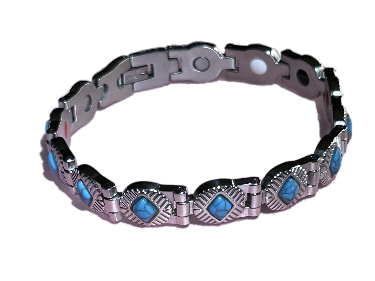 Therapy Bracelet for Women Silver and Turquoise Shop Today
