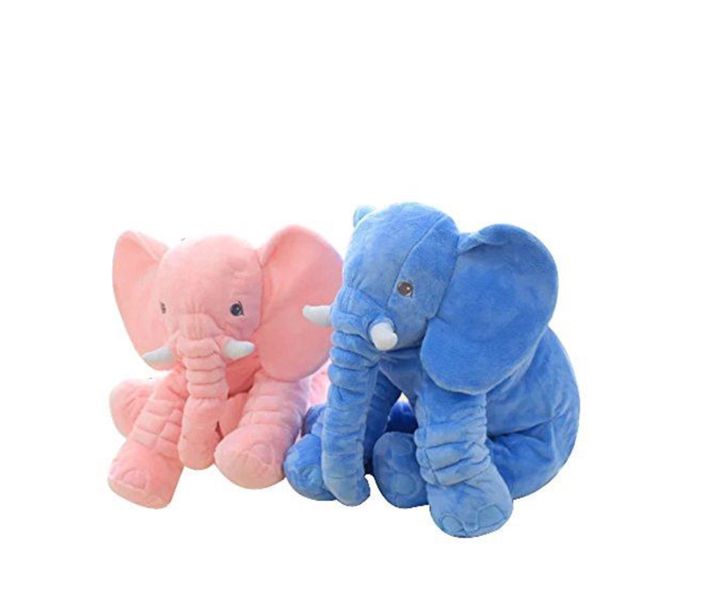 Set of 2 Blue and Pink Elephant Nap Pillow