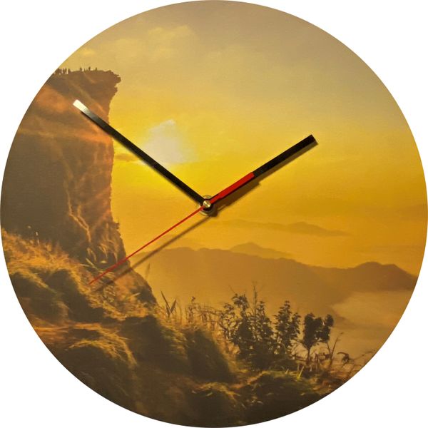 unXusa - Canvas on MDF Wall Clock - The View
