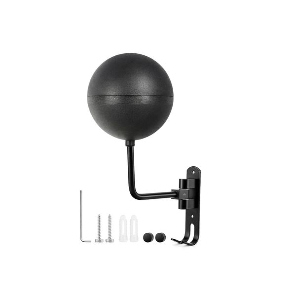 ALANES Wall Mount 180 Degree Rotation Helmet Hat Holder Rack with Hooks