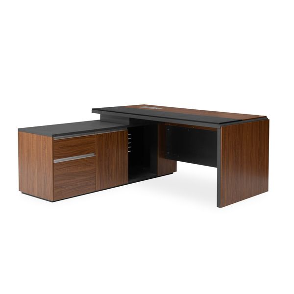 Executive Afton Office Desk with Drawer and Cupboard