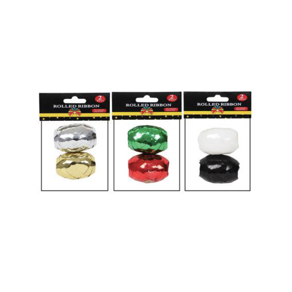 Premium Quality Stationary- Assorted Metallic Colour Ribbons x 3 Pack