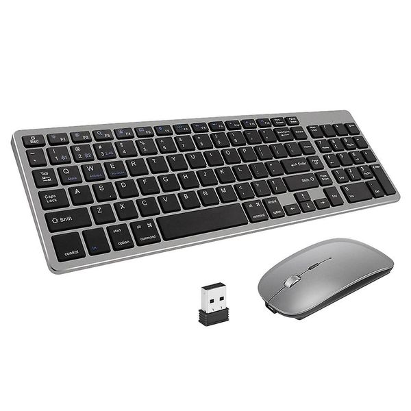 Wireless Keyboard And Mouse Set Computer Laptop General Office KM-18 Black